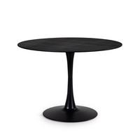 ESSTISCH Ada Schwarz 110/110/75 cm - Schwarz, Glas (110/110/75cm) - Calicosy