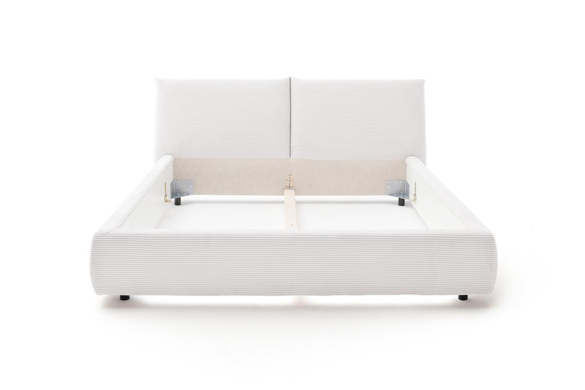 POLSTERBETT HENRY Cremeweiß Cord - Creme/Weiß, Textil (140/200cm) - KAWOLA