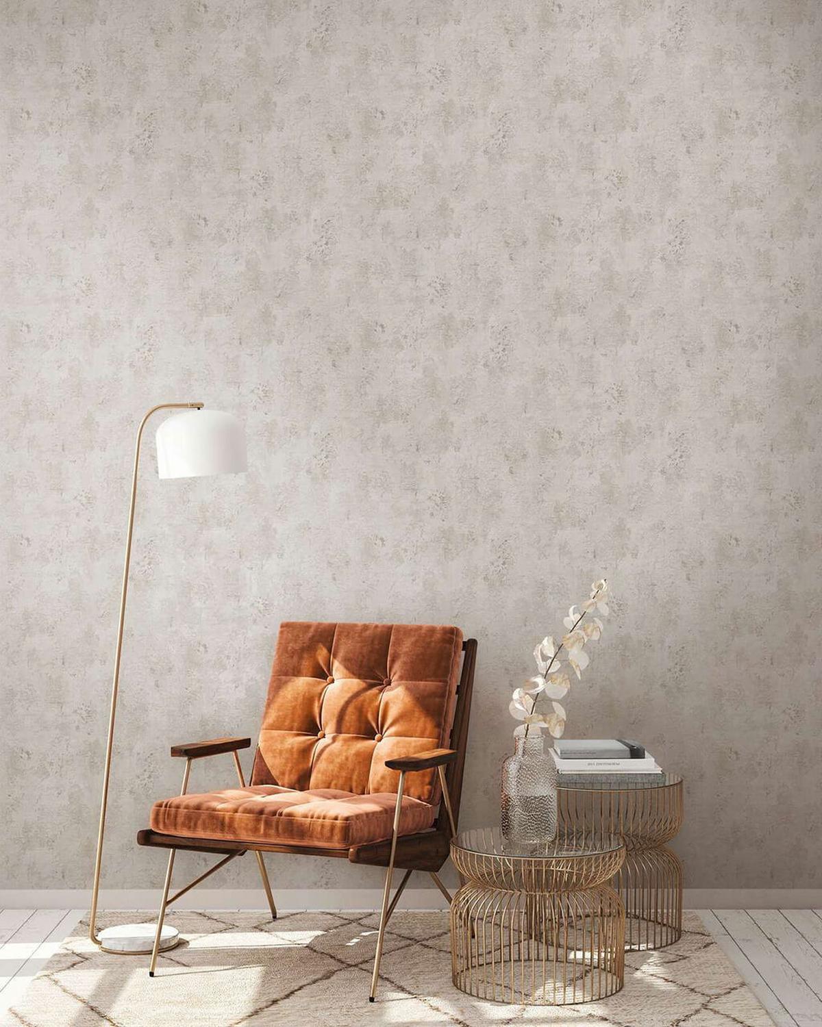 VLIESTAPETE Grau 53/1005 cm - Beige, Textil (53/1cm) - KUNSTLOFT