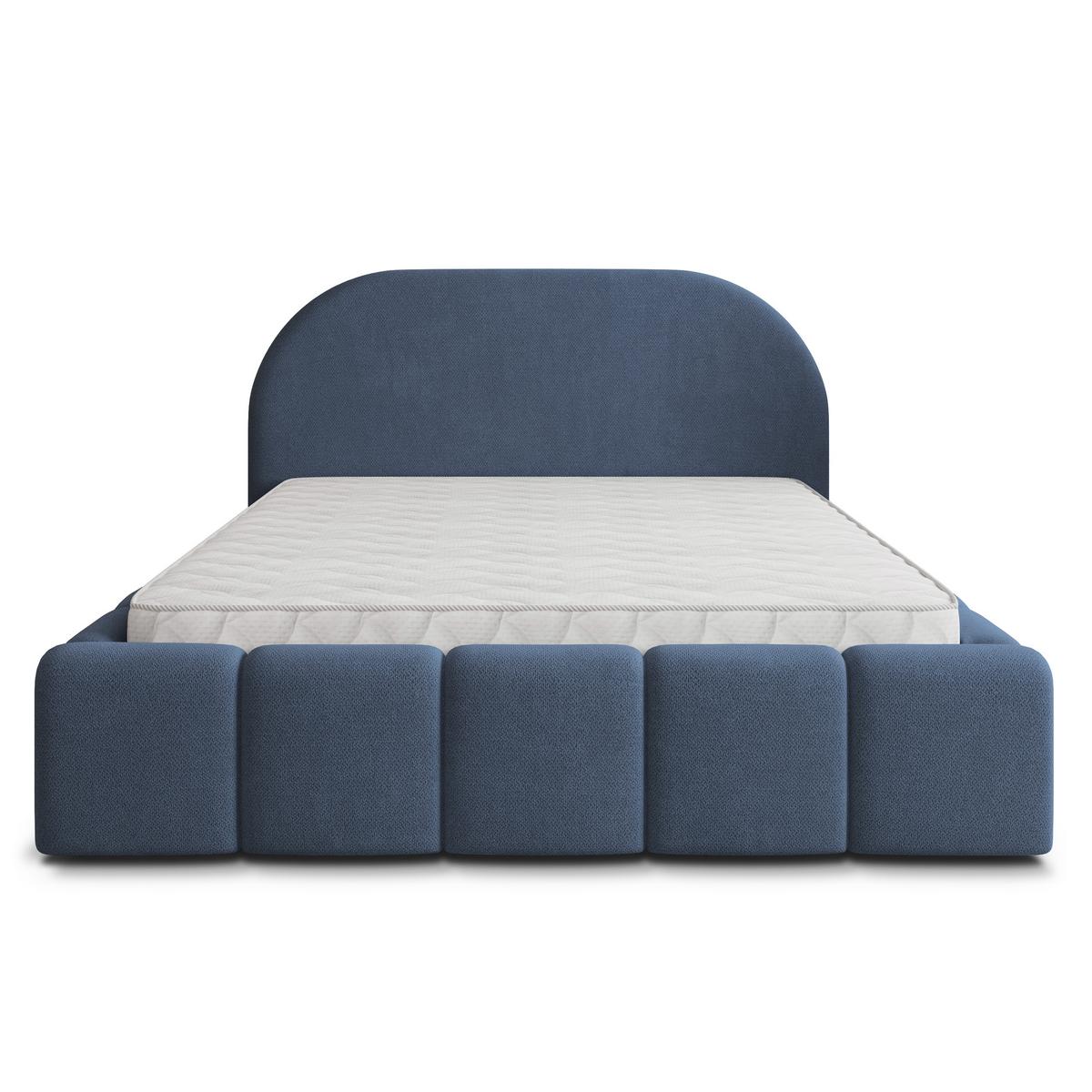 POLSTERBETT FLUSSO 180x200 cm mit Bettkästen - Blau - Blau, Holz (180/200cm) - MASSENO