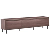 TV-MÖBEL Dunkelbraun Nikea - Schwarz/Braun, Holzwerkstoff (180/45/40cm) - Beliani