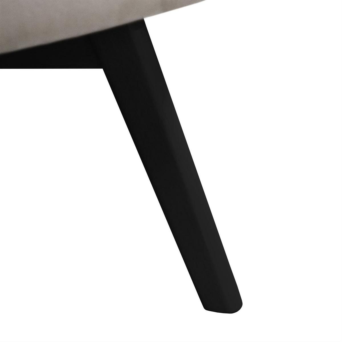 SESSEL SAND mit schwarzen Beinen - Ecru/Schwarz, Textil (80/105/86cm) - Lookway