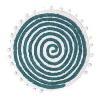 BADEMATTE Spiral 60 cm, Baumwolle - Petrol, Textil (60/60cm) - Homescapes
