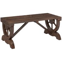 GARTENBANK aus Holz, Wetterfest, Sitzbank, Gartenmöbel, Rustikale, Bank, Braun - Braun, Holz (50/39.5/98cm) - Outsunny