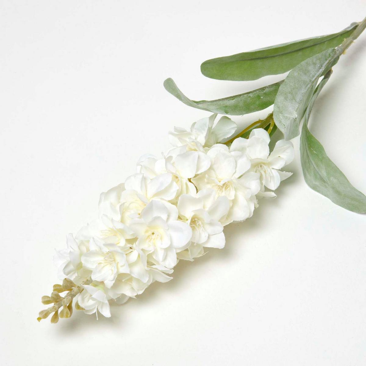 DEKOZWEIG Rittersporn creme, langstielig 80 cm - Creme, Kunststoff (82cm) - Homescapes