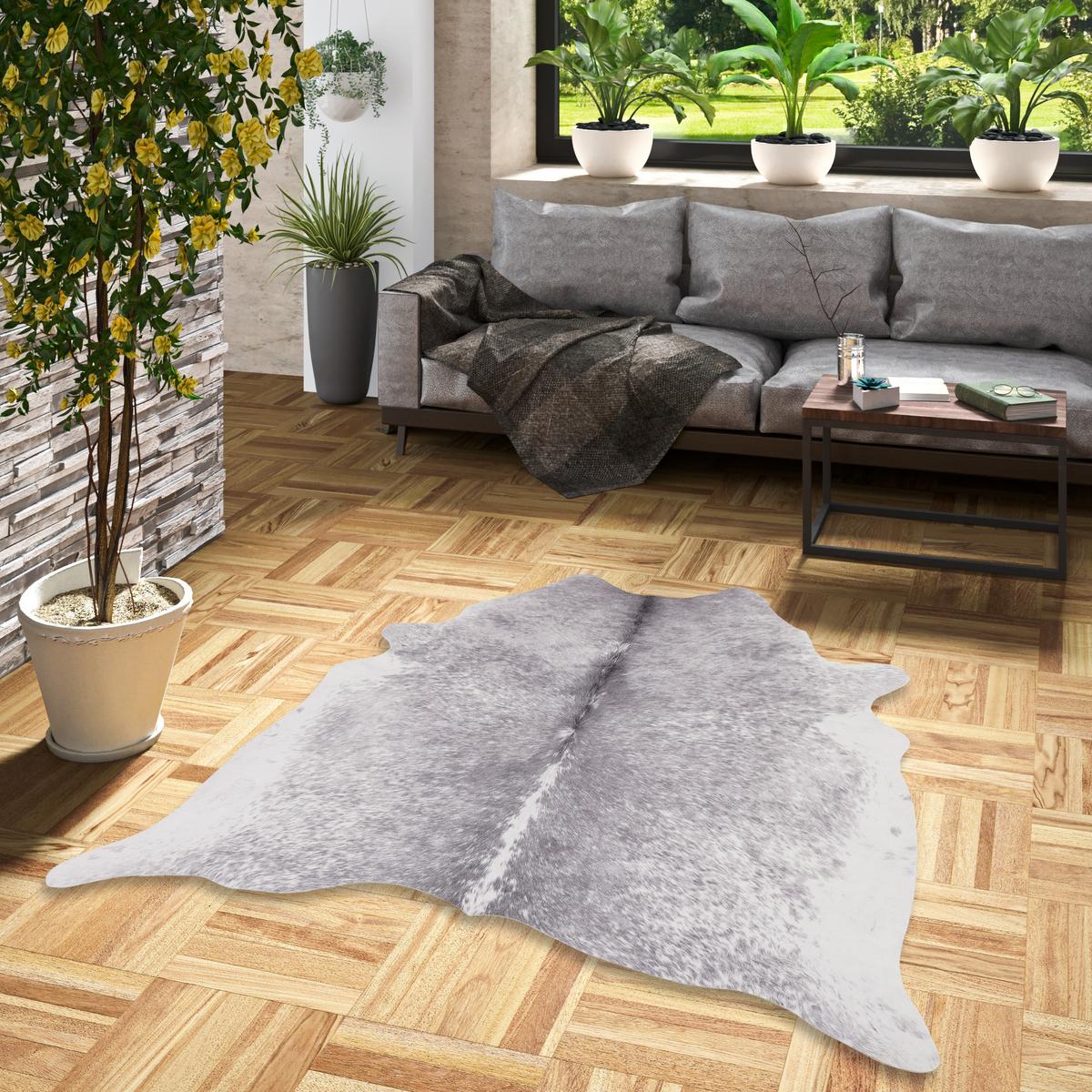 TEPPICH KUNSTFASER TIERFELL OPTIK - Grau, Textil (77/100cm) - Pergamon