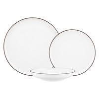 TELLER-SET Sento Home Pure Lines Chocolate Brown 18-tlg. - Dunkelbraun, Keramik (2/2/2cm) - Seltmann Weiden
