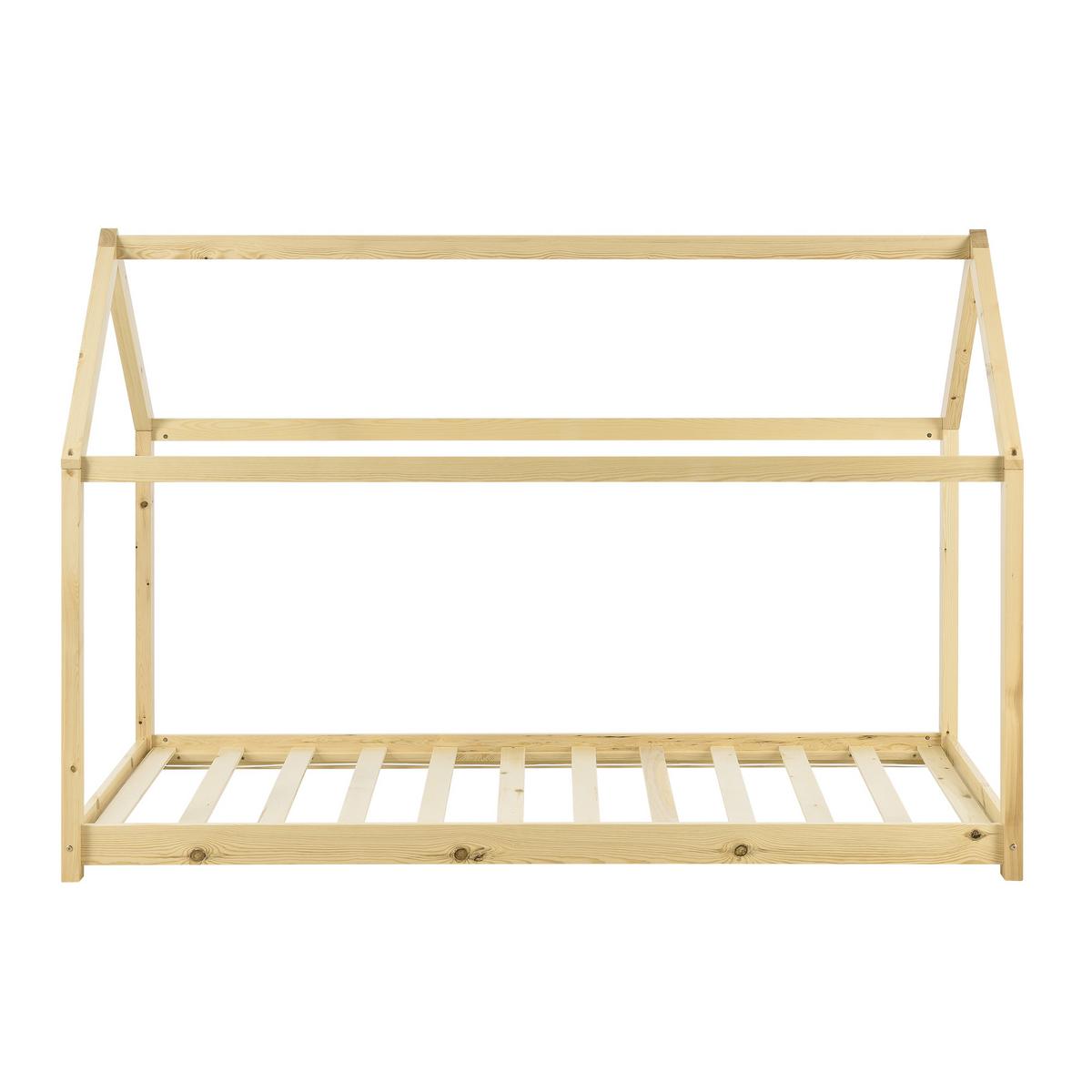 HAUSBETT Netstal - Naturfarben, Holz (90/200cm) - [en.casa]