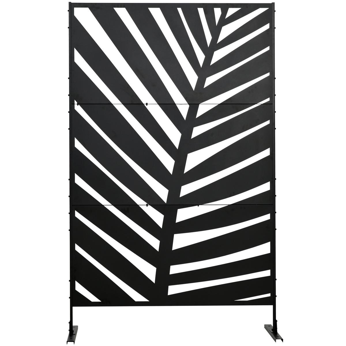 GARTENSICHTSCHUTZ, Stahl, Schwarz - Schwarz, Metall (45/198cm) - Outsunny