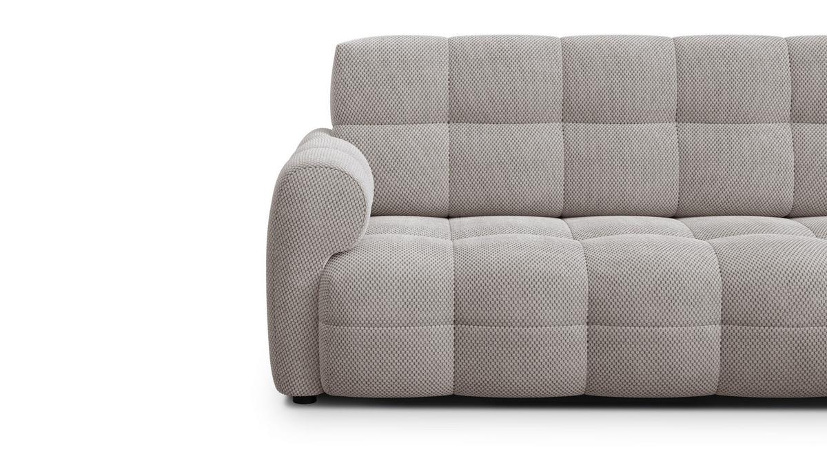 ECKSOFA MELLOW 4-Sitzer, beige - Beige/Schwarz, Holz/Textil (262/156cm) - Wozimo