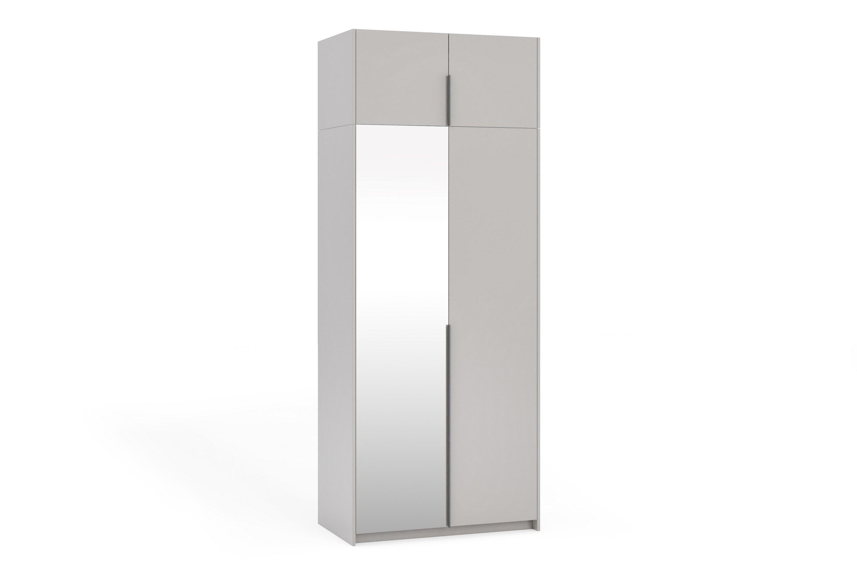 DREHTÜRENSCHRANK THALIA 100/250/58cm 2-türig mit Spiegel Kaschmir - Kaschmir, Holzwerkstoff (100/250/58cm) - MASSENO