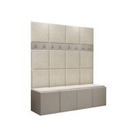 GARDEROBEN-SET Orion V - Kaschmir/Creme, Holzwerkstoff/Kunststoff (168/186/46cm) - MIRJAN24