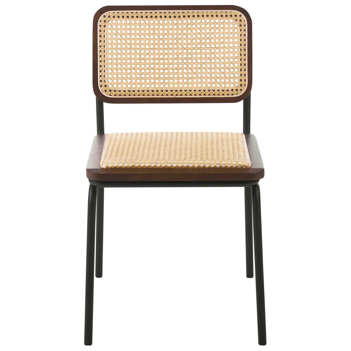 ESSZIMMERSTUHL 2er-Set Polyrattan Braun Corvallis - Braun, Kunststoff (48/83/58cm) - Beliani