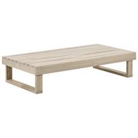 OUTDOOR-COUCHTISCH 60/110 cm zertifiziertes Akazienholz Hellbraun Marettimo - Hellbraun/Braun, Holz (60/110/25cm) - Beliani