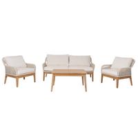 GARTENGARNITUR H56B Cremeweiß - Weiß, Holz - MCW