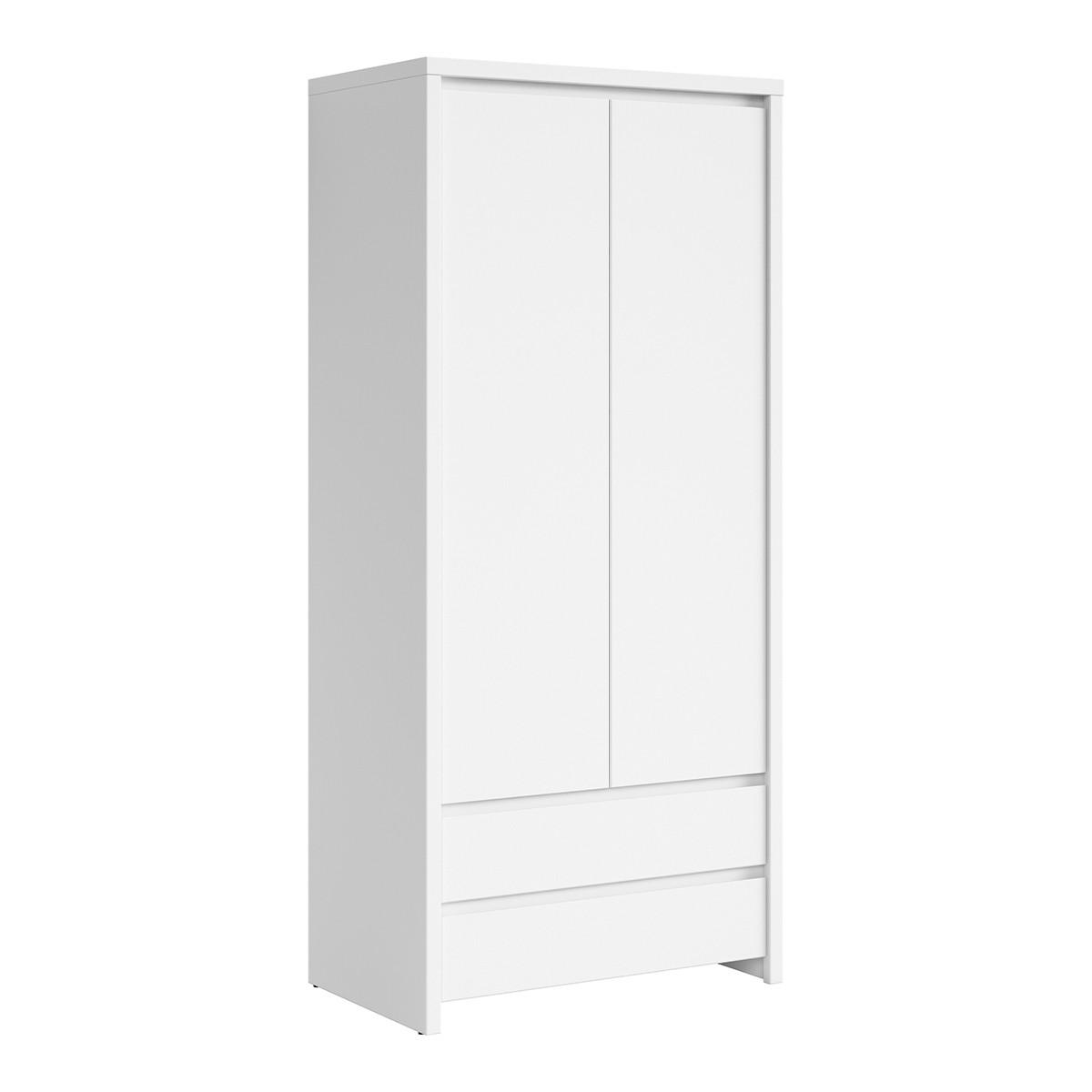 SCHRANK 2 Türen Soren Weiß matt - Weiß, Holzwerkstoff (90/200.5/55.5cm) - Petits-meubles