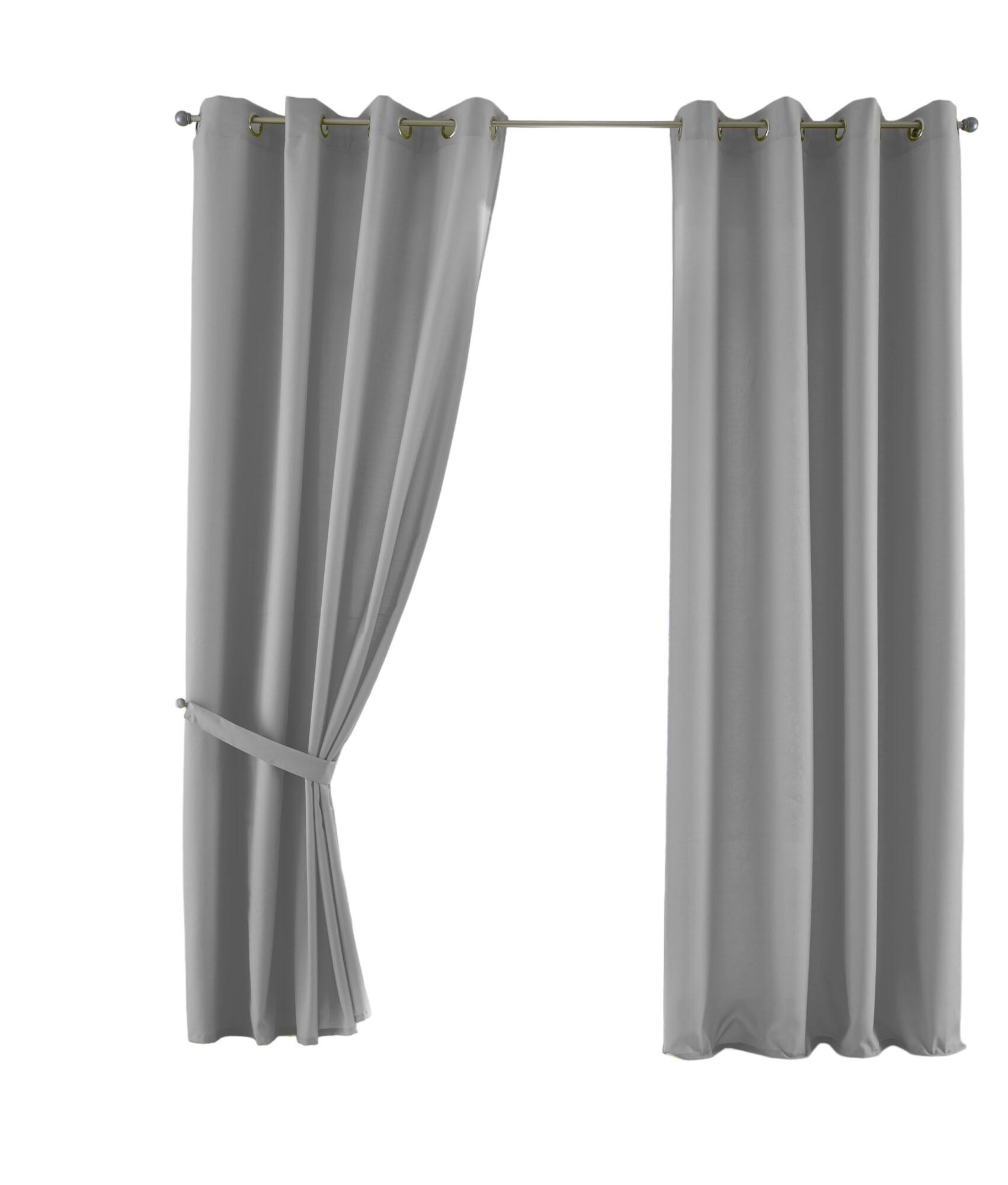 VORHANG 2ER SET PALERMO HxB 225x140 cm Grau - Grau, Textil (140/225cm) - Gardinenbox
