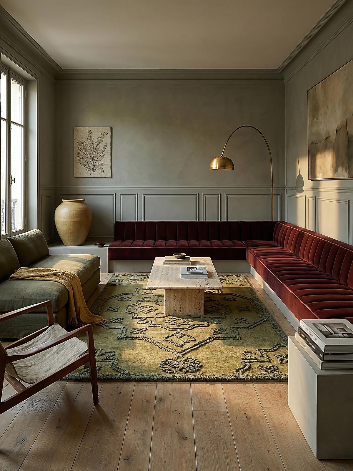 WOLLTEPPICH TINGIR, abstrakt, Grün, 160 x 230 cm - Grün, Textil (230/160cm) - KADIMA DESIGN