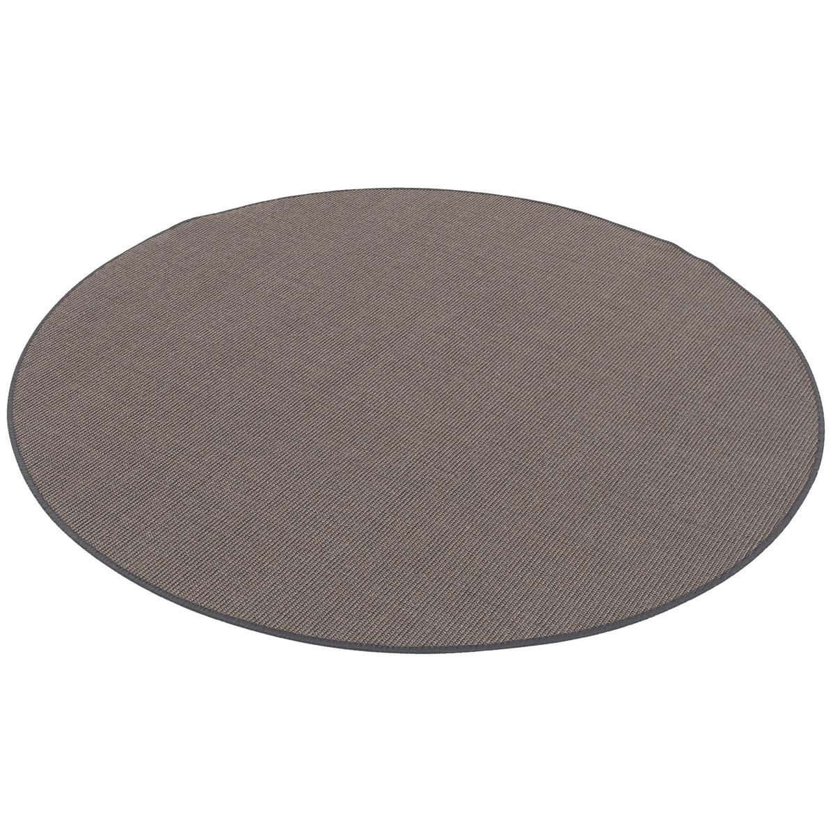 SISAL NATUR TEPPICH RUND - Anthrazit, Textil (100/100cm) - Snapstyle