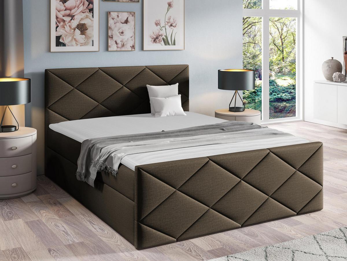 BOXBETT Herkules - H3 - Braun, Holz (160/200cm) - MIRJAN24