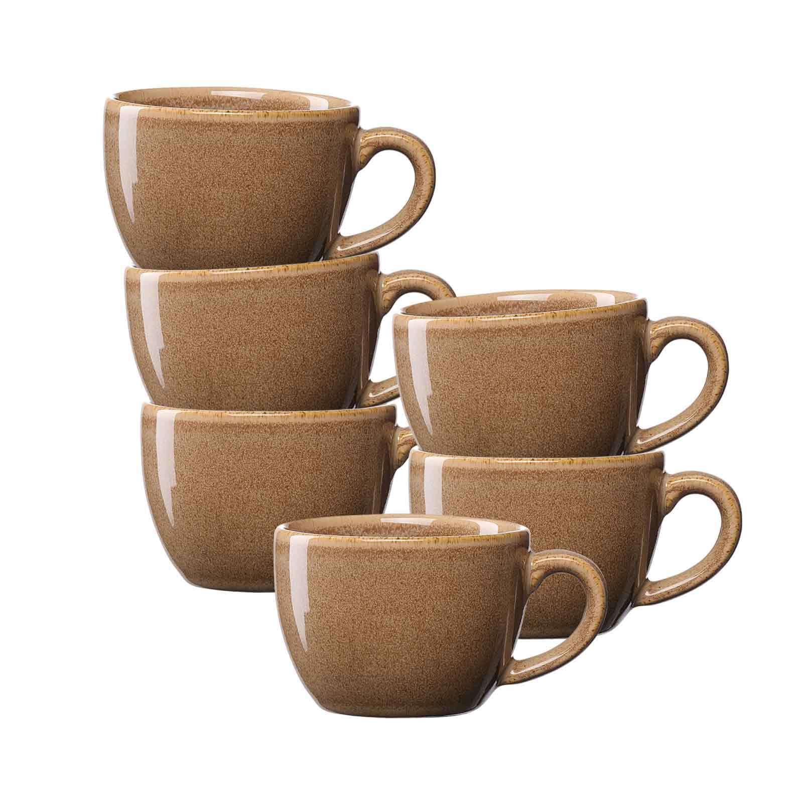 KAFFEETASSEN Sahara Hellbraun 230 ml 6er Set - Hellbraun, Keramik (0.23L) - Ritzenhoff Breker