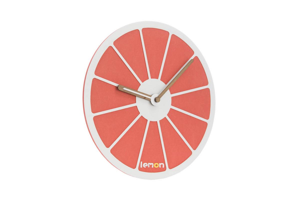 WANDUHR Design Rot 29/29 cm - Rot, Holzwerkstoff (29/29/1cm) - ONZENO