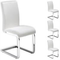 SCHWINGSTUHL LETICIA 4er-Set weiß - Weiß, Textil/Metall (42/96/57cm) - IDIMEX