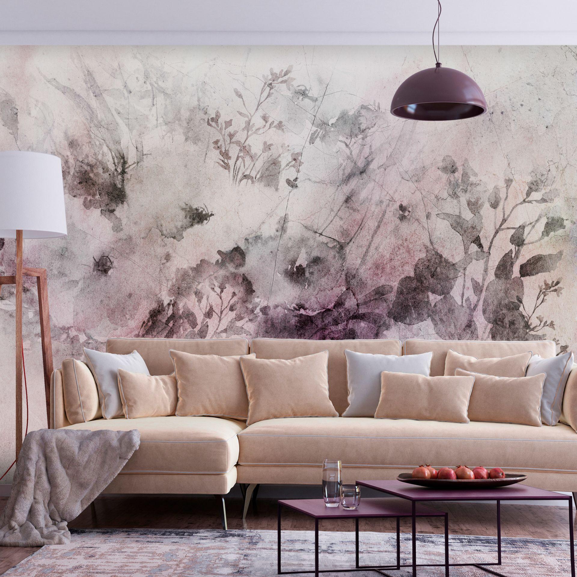 SELBSTKLEBENDE FOTOTAPETE 196/140 cm - Pink/Grau, Kunststoff/Textil (196/1cm) - KUNSTLOFT