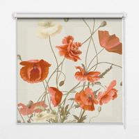 INNENROLLO - Fensterrollo - Rollo - 80x180 cm - Mohnblumen - Grau, Kunststoff (80/180/0.5cm) - TULUP