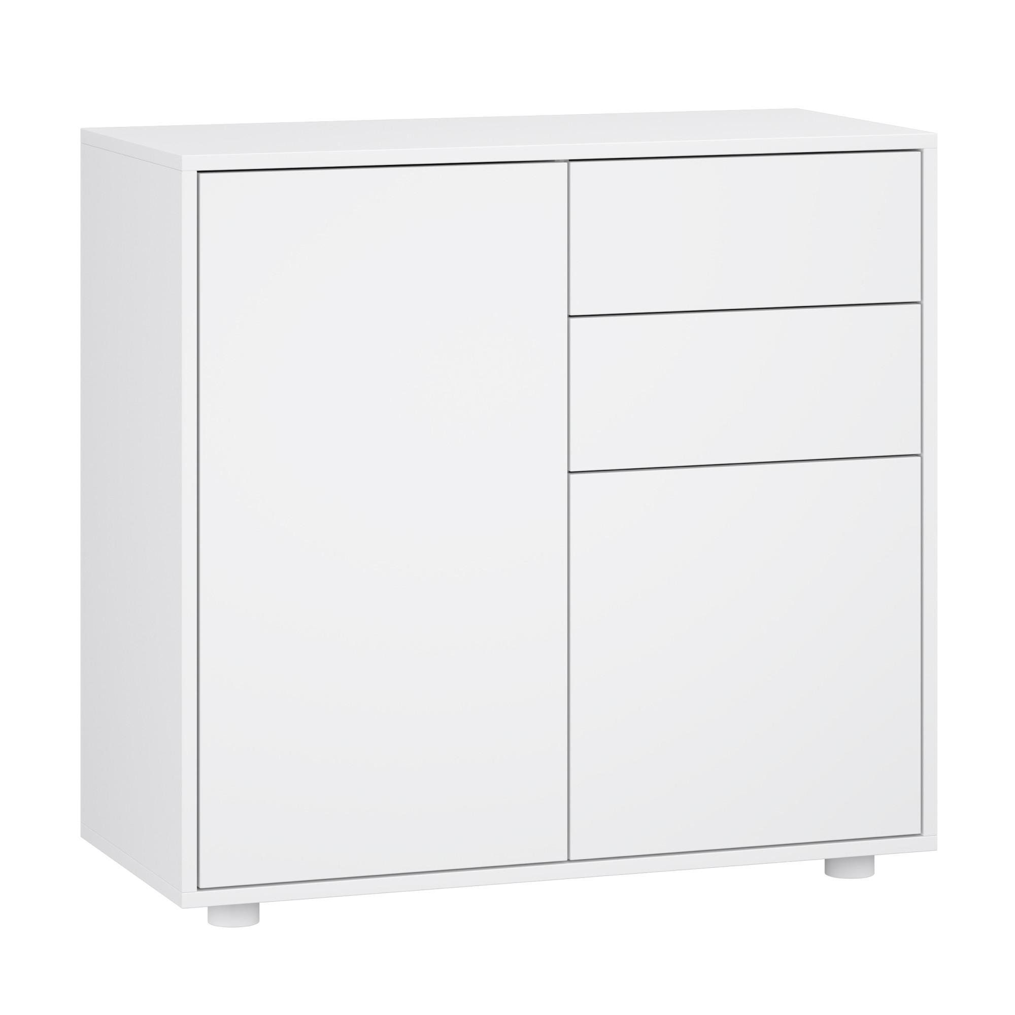SIDEBOARD Paarl - Weiß, Holzwerkstoff (79/74/36cm) - [en.casa]