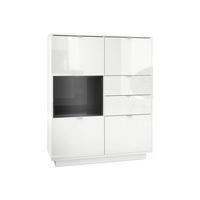HIGHBOARD Metro Einsatz in Schwarz Hochglanz - Schwarz Hochglanz, Holzwerkstoff (103/123/37.5cm) - Vladon