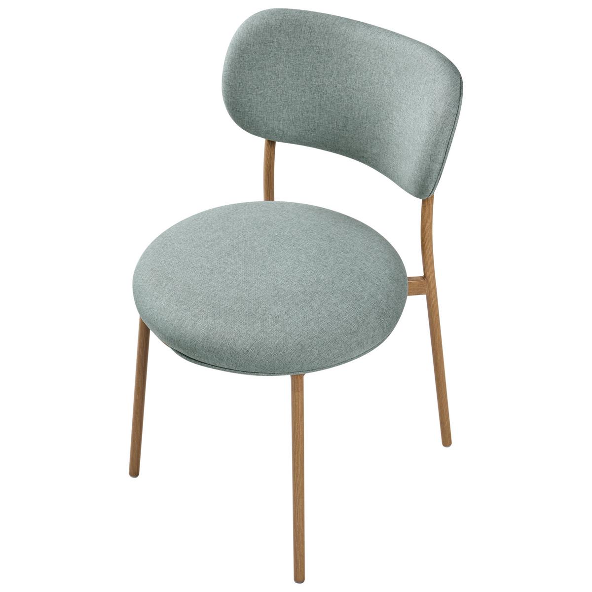 ESSZIMMERSTUHL 2er-Set Mintgrün Casey - Braun/Mintgrün, Textil (43/76/50cm) - Beliani
