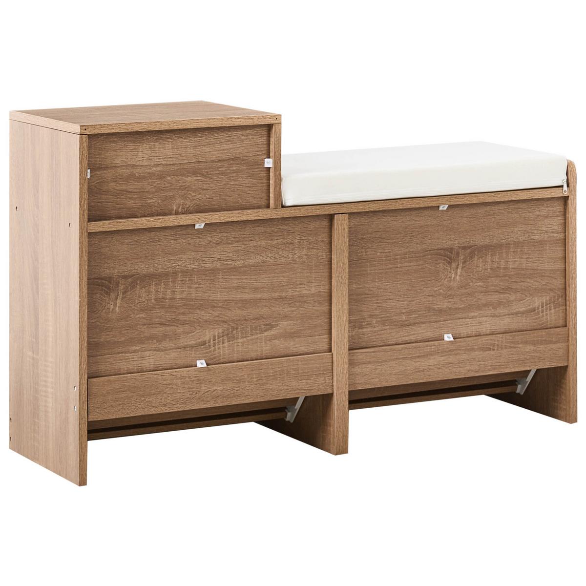 SCHUHSCHRANK Hellbraun Dubbo - Hellbraun/Braun, Holzwerkstoff (92/57/30cm) - Beliani