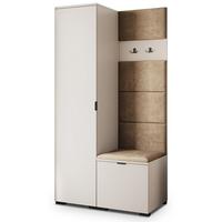 GARDEROBENSCHRANK LORI 95/181/51 cm Modern Garderobe-Set Kaschmir - Kaschmir/Mokka, Holzwerkstoff (95/181/51cm) - MASSENO