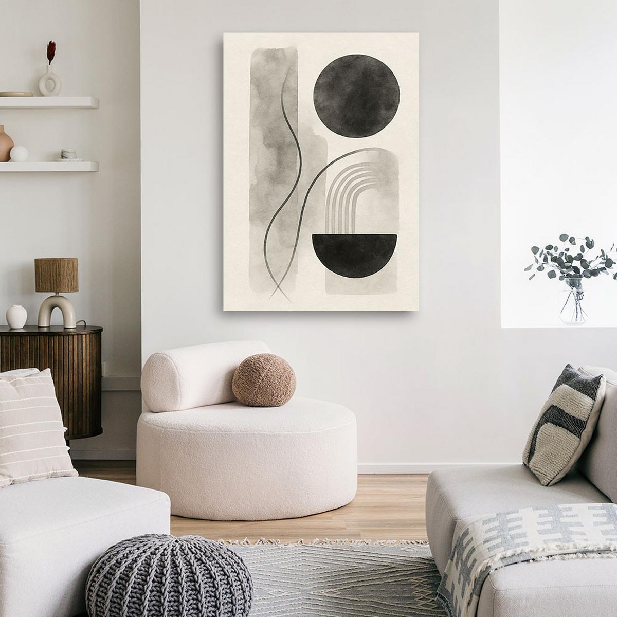 LEINWANDBILD Abstraktion 30x45cm - Grau, Textil (30/45cm) - Feeby