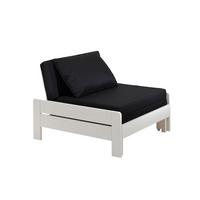 BETTSESSEL Karole 80x85/206x68 Massivholz Weiß - Weiß, Holz (80/68/85cm) - 58aufmkessel