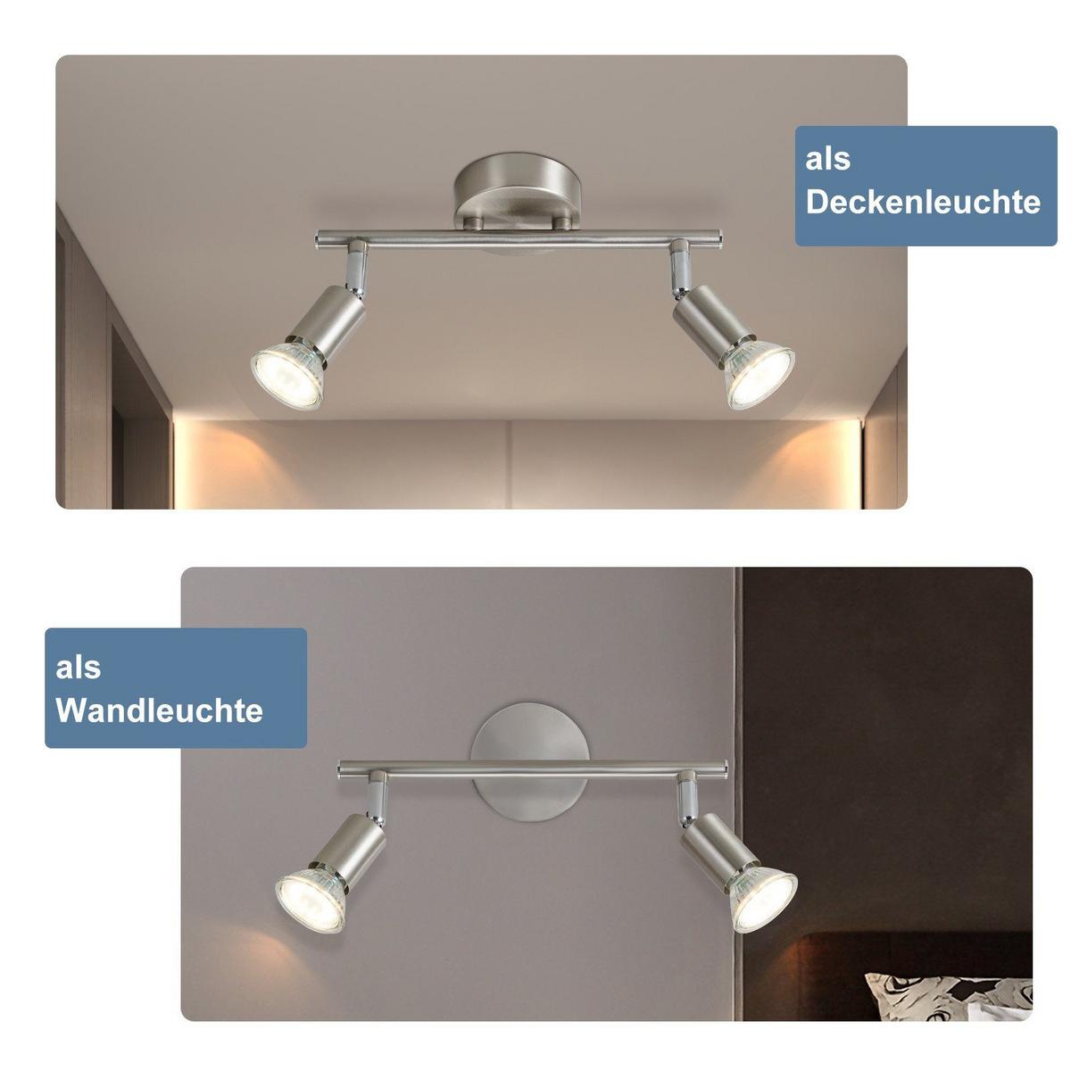 DECKENSTRAHLER Max 21-flammig 25/8/14 cm - Silberfarben, Metall (25/8/14cm) - Nettlife