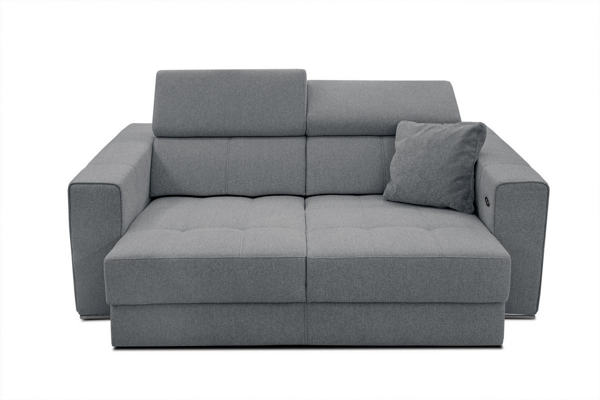 SOFA QUARTZ 3-Sitzer mit Ausziehsitz, grau - Grau, Holzwerkstoff/Textil (202/80/102cm) - Wozimo