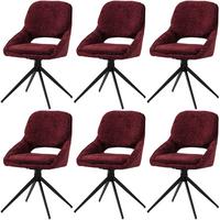 ESSZIMMERSTUHL Bordeaux 6er-Set - Bordeaux, Textil (55/87/55cm) - MCW