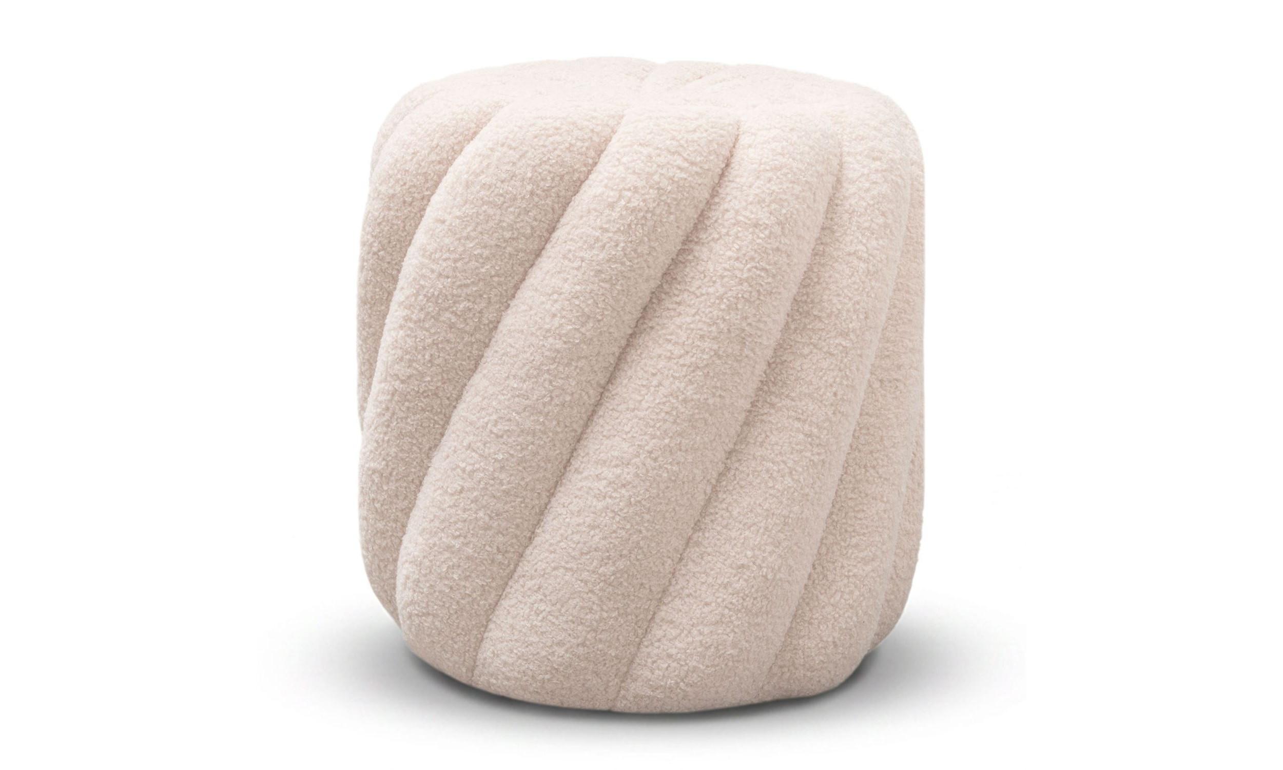 HOCKER VELORA 38/38/40 cm Beige - Beige, Textil (38/40/38cm) - Lookway