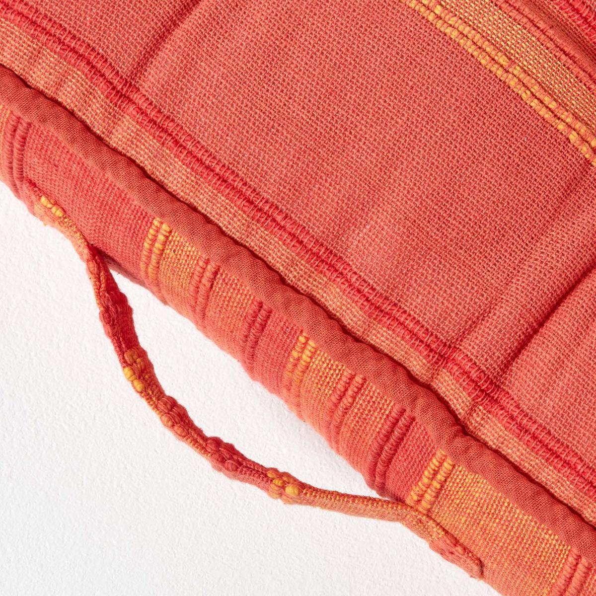 SITZKISSEN Morocco terracotta gestreift 40/40/8 cm - Terracotta, Textil (40/40/8cm) - Homescapes