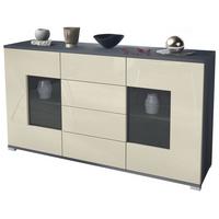 SIDEBOARD Grömitz Creme Hochglanz - Creme, Holzwerkstoff (138.5/75.5/35cm) - Vladon