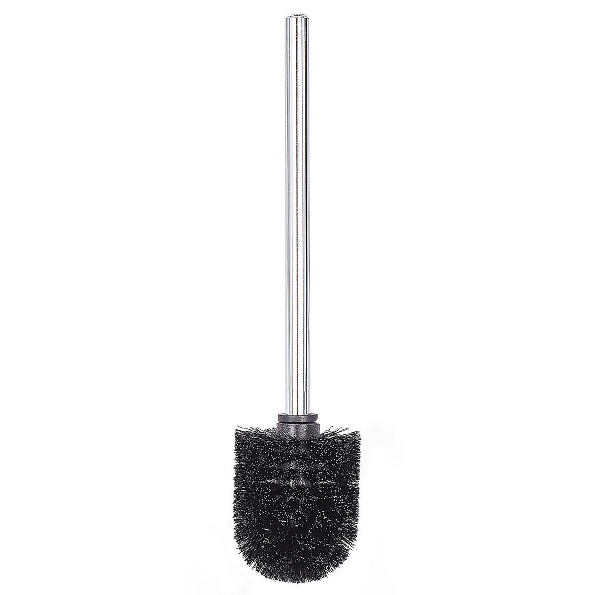 TOILETTENPAPIERHALTER mit Bürste Metall Silber Sarto - Silberfarben, Metall (28/78/20cm) - Beliani