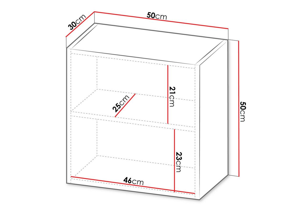 HÄNGEVITRINE Capital mit Dekor - Schwarz, Holzwerkstoff (50/50/30cm) - MIRJAN24