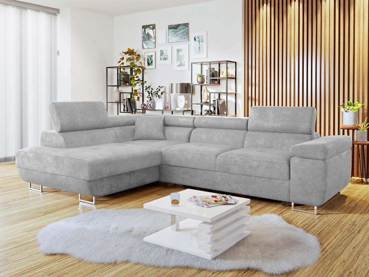 ECKSOFA Torezio, Seite: Links - Greige, Holz/Textil (274/203cm) - MIRJAN24