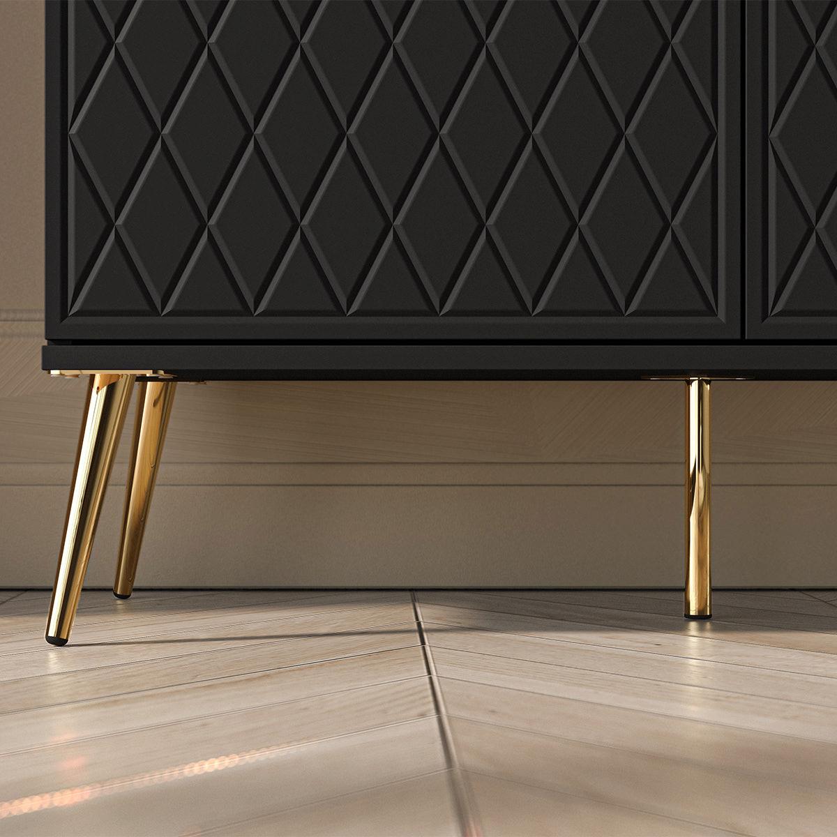 VITRINE Manoé Schwarz - Schwarz, Holzwerkstoff (92/149/40cm) - Petits-meubles