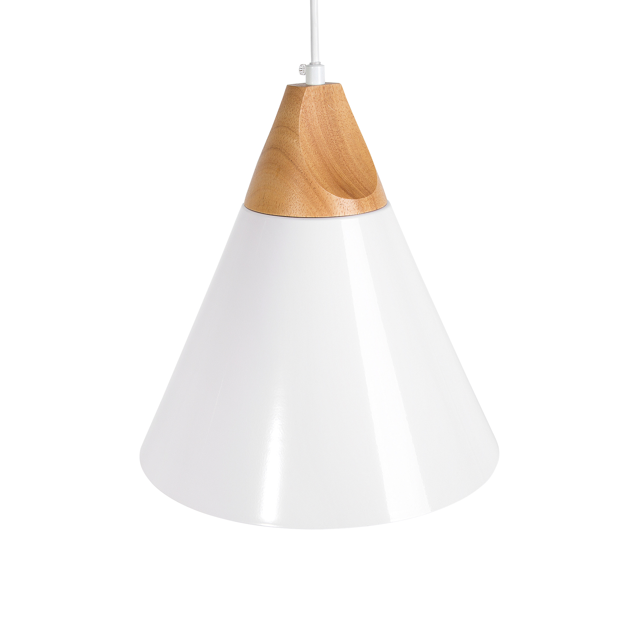 HÄNGELEUCHTE Albano 25/25/132 cm - Weiß, Metall (25/25/132cm) - Beliani