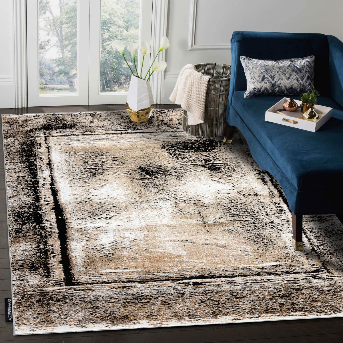 TEPPICH De Luxe 140/190 cm - Grau, Textil (140/190cm) - rugsX