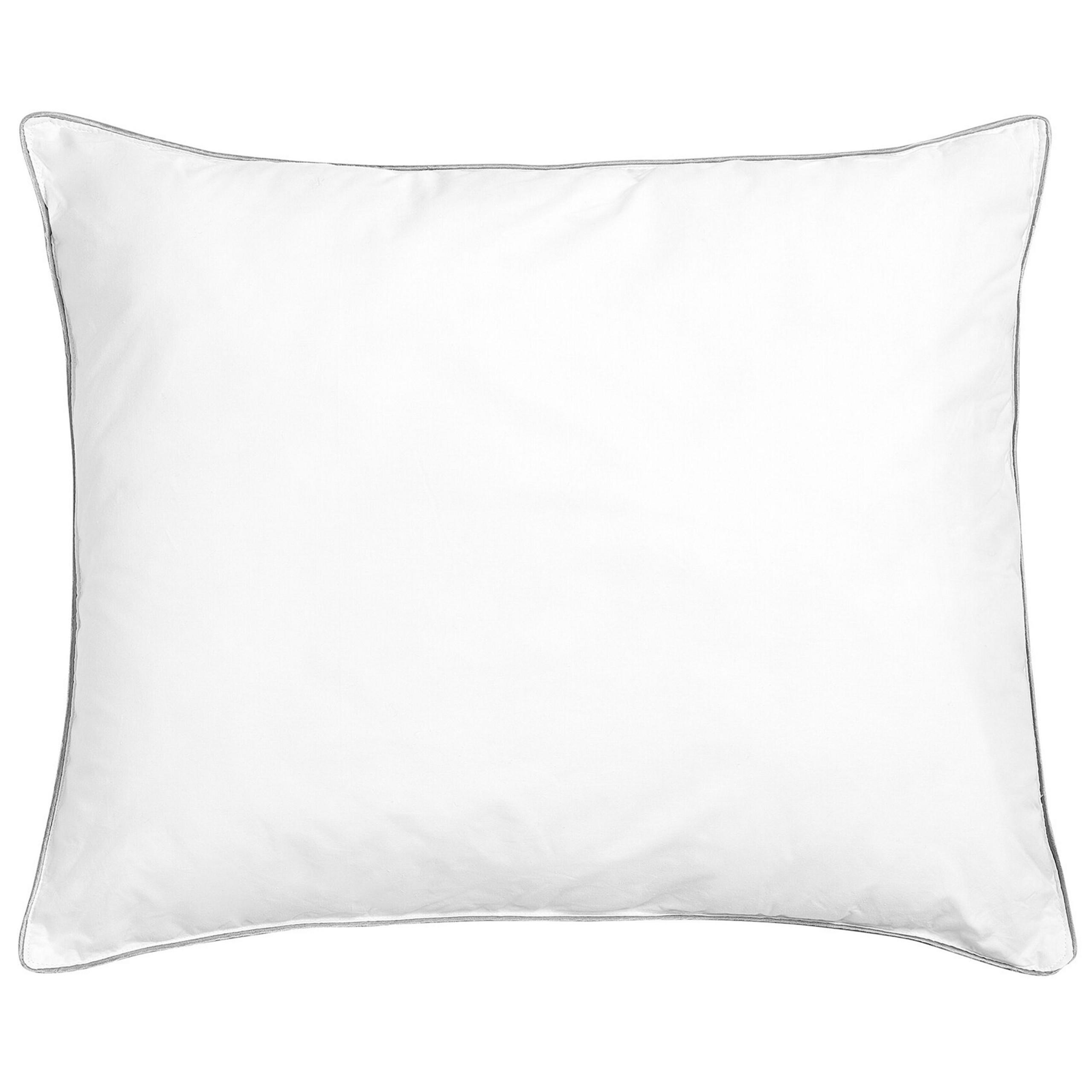 KOPFKISSEN Weiß 60/50 cm Pelister - Silberfarben/Weiß, Naturmaterialien (60/50cm) - Beliani