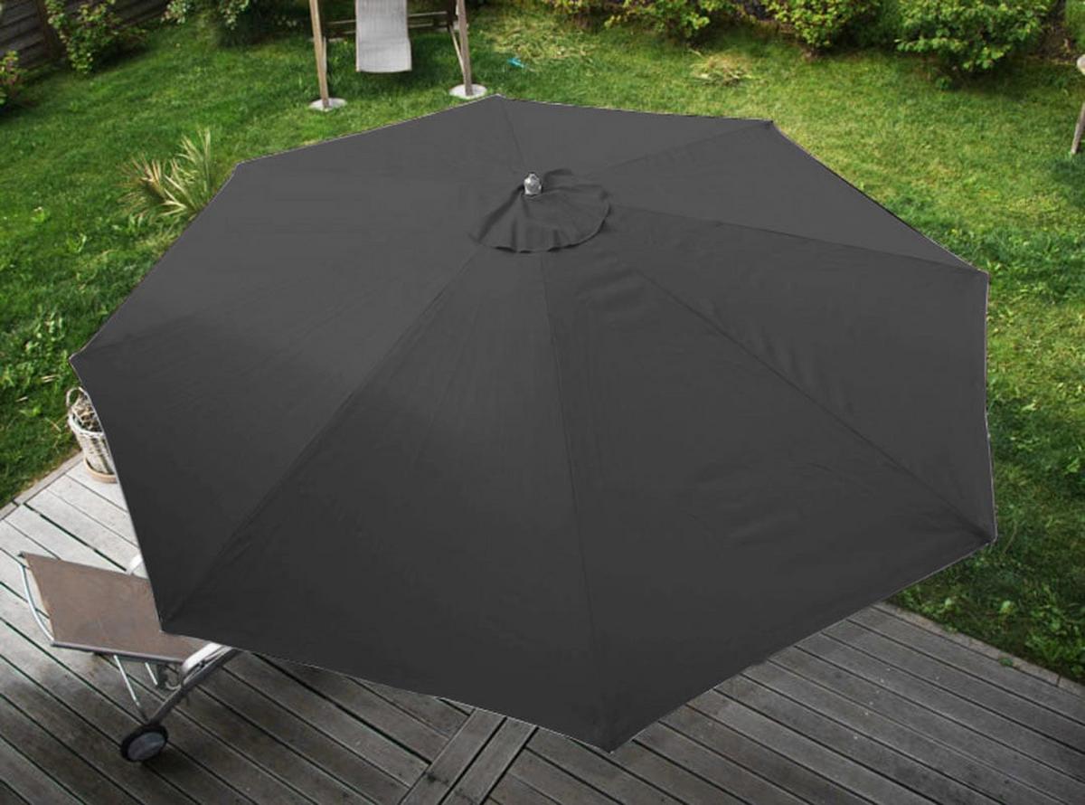 SONNENSCHIRM Anthrazit - Anthrazit, Holz (350/350cm) - MCW